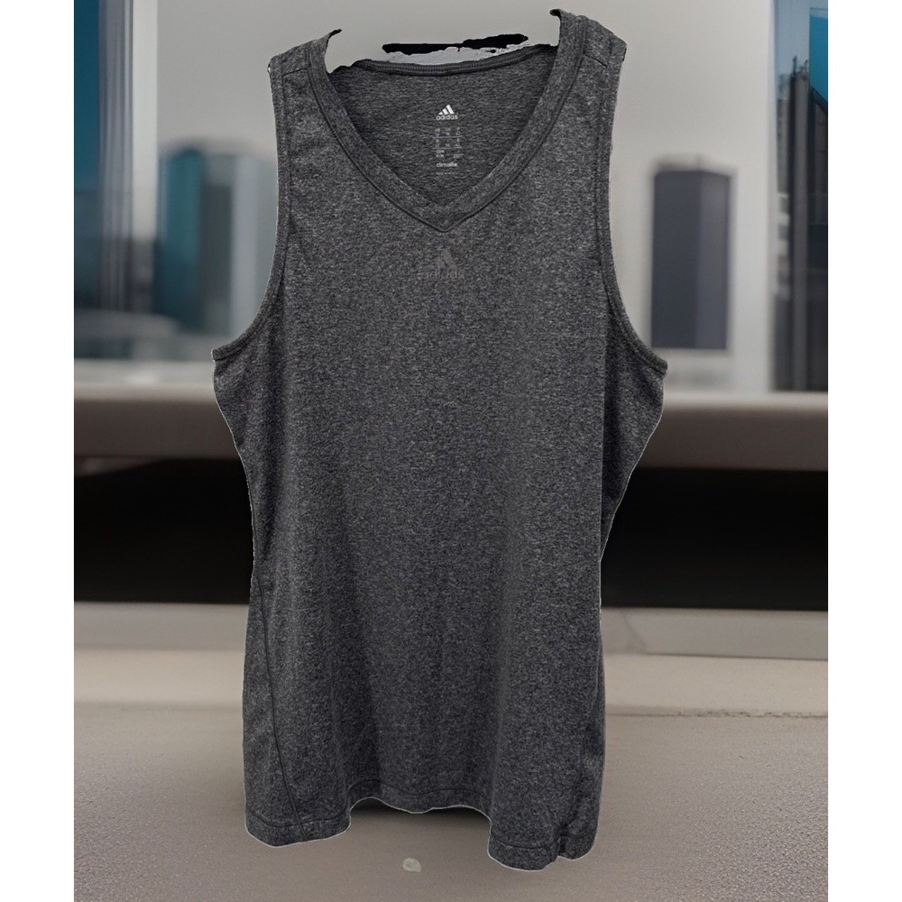 Adidas Climalite Tank Top Womens Medium Gray Athletic Workout Gym